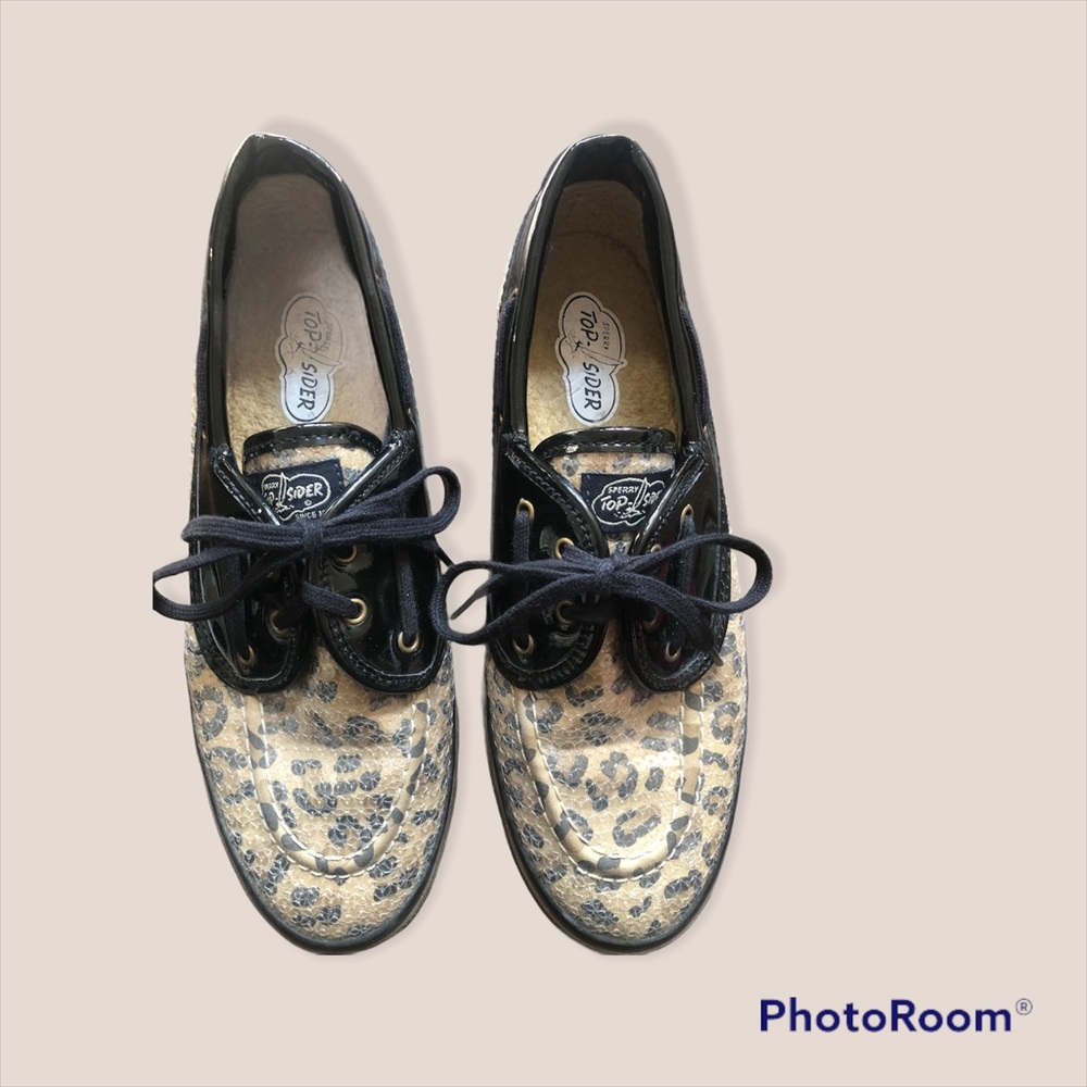 Sperry Top Sider-Size 9 w/ Animal Print & Sequins